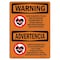 Signmission OSHA WARNING Sign, High Magnetic Fields Pacemakers Bilingual, 7in X 5in Decal, 5" W, 7" L, Landscape OS-WS-D-57-L-12636 - alternate 1